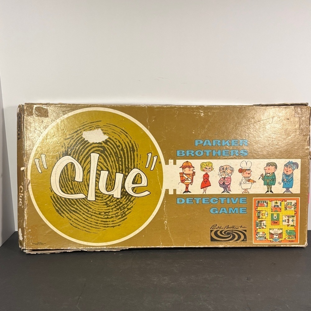 Vintage 1963 Clue Board Game by Parker Brothers – Detective Game